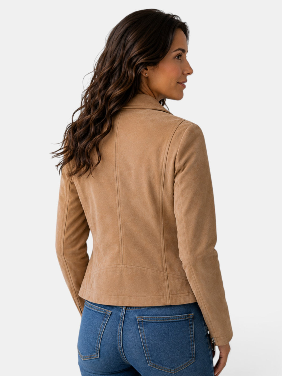 Chaqueta Americana Mujer Corta con Cremallera