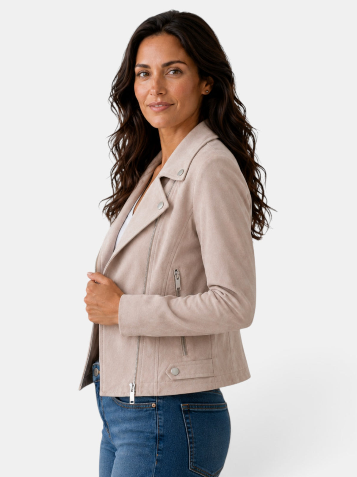 Chaqueta Americana Mujer Corta con Cremallera