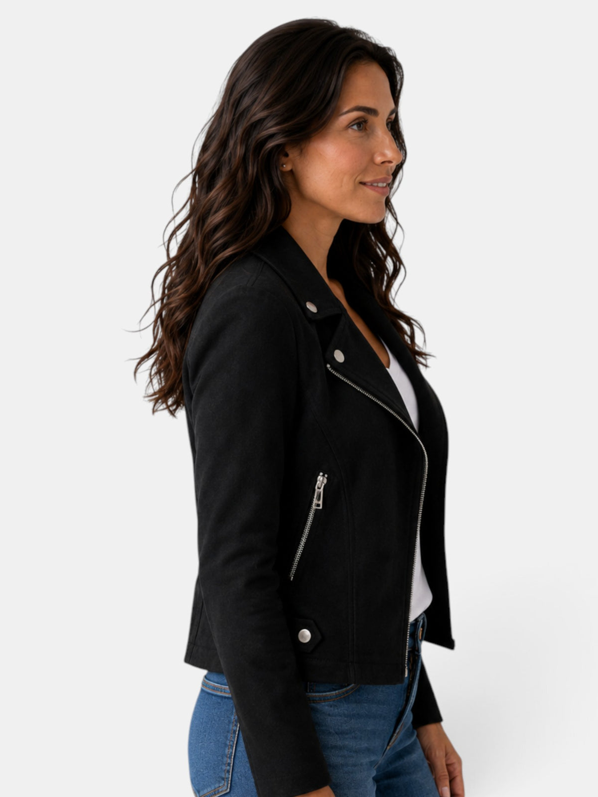 Chaqueta Americana Mujer Corta con Cremallera