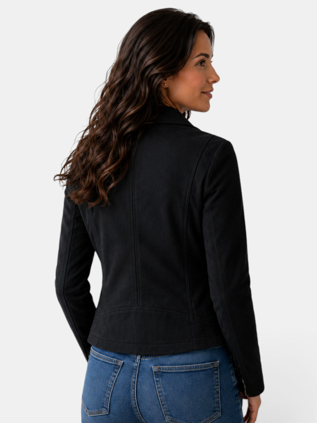 Chaqueta Americana Mujer Corta con Cremallera