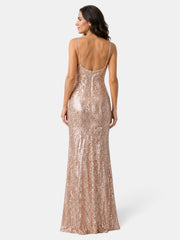Women's Sequin Party Maxi Dress