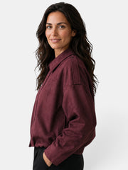 Chaqueta Mujer Ante Oversize Casual