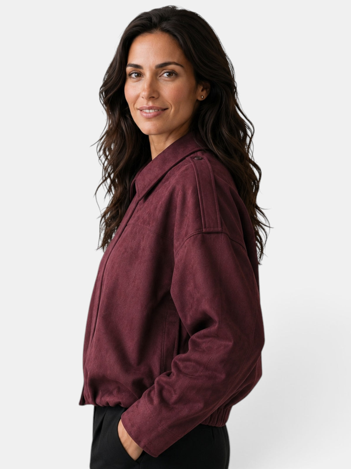 Chaqueta Mujer Ante Oversize Casual