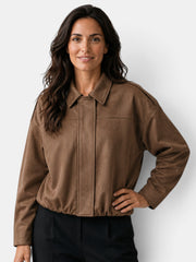 Chaqueta Mujer Ante Oversize Casual