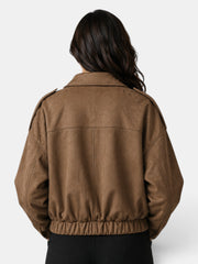 Chaqueta Mujer Ante Oversize Casual