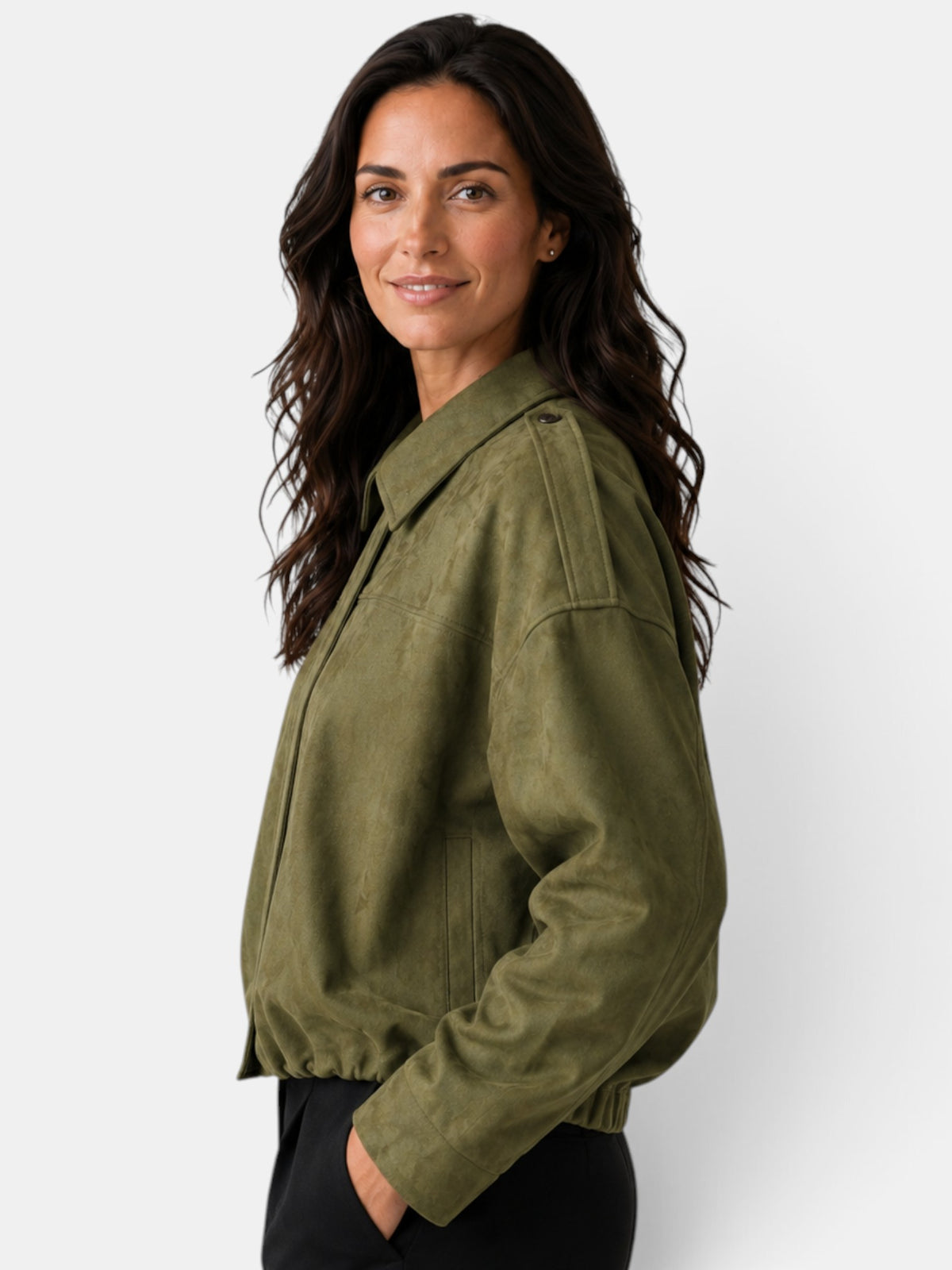 Chaqueta Mujer Ante Oversize Casual