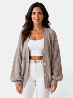 Cárdigan Mujer Oversize de Punto