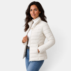 Chaqueta Acolchada Mujer Ligera Cuello Alto