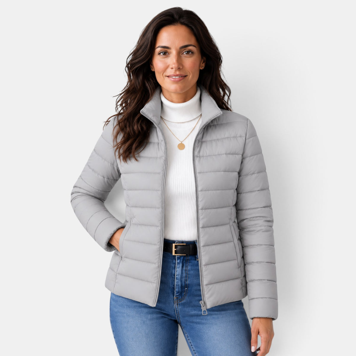 Women's Lightweight Padded High Neck Jacket