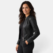 Women's Faux Leather Blazer