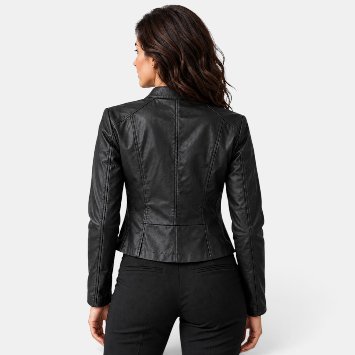 Women's Faux Leather Blazer