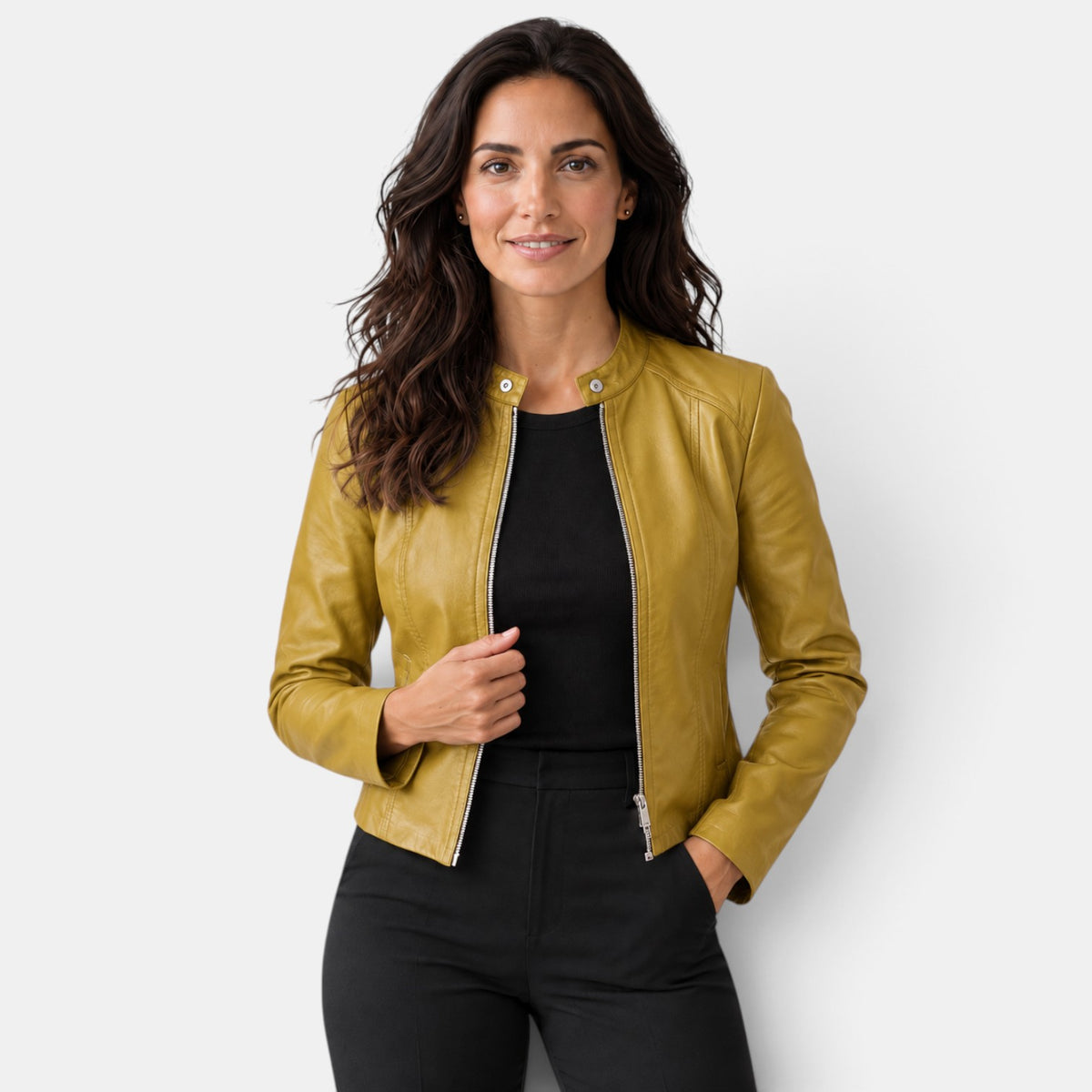Women's Faux Leather Blazer