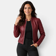 Women's Faux Leather Blazer