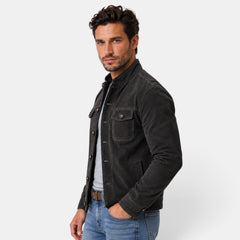 Chaqueta Hombre Ante Biker Vintage