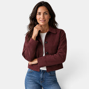 Chaqueta Ante Mujer Corta Otoño Invierno