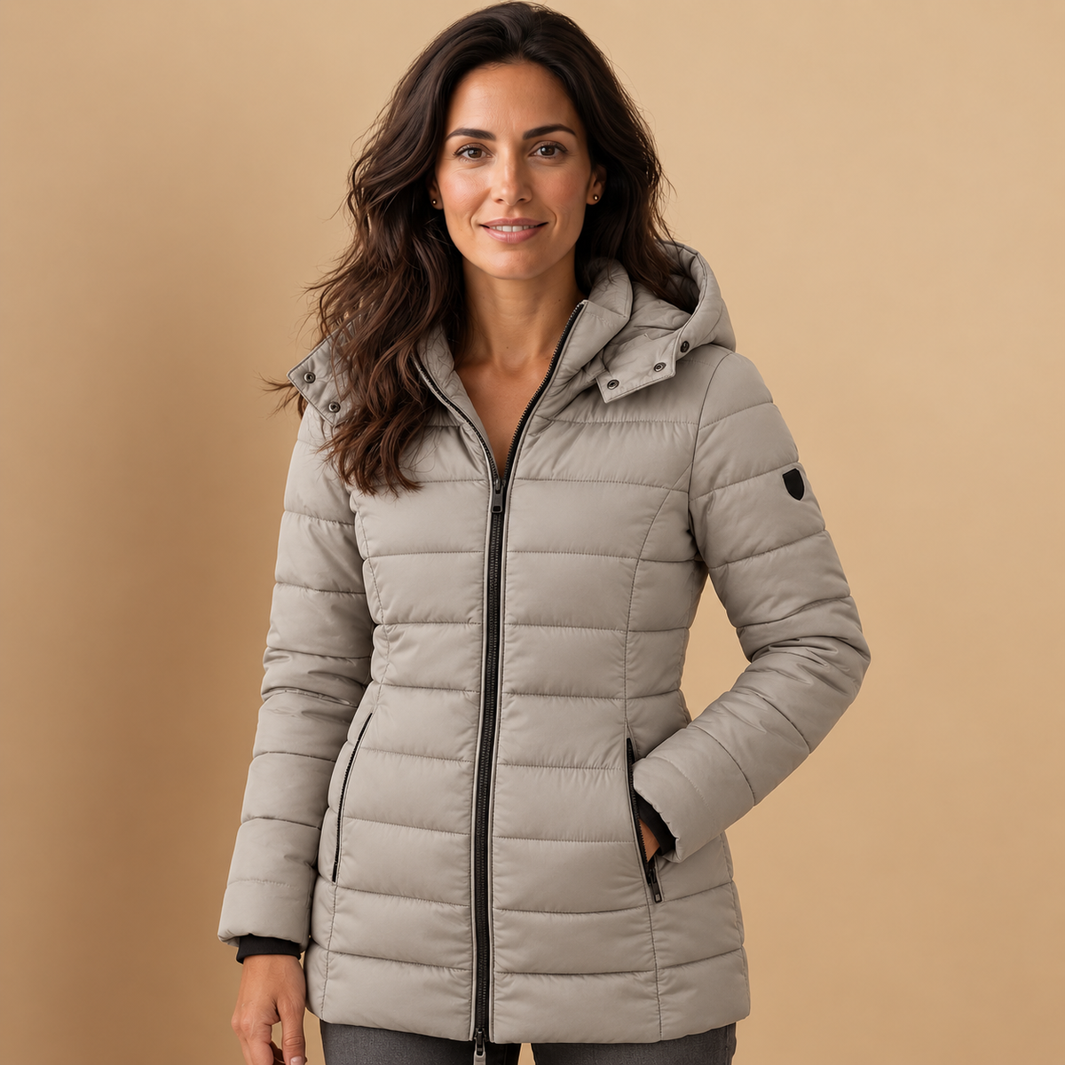 Chaqueta Acolchada Ligera Mujer con Plumón