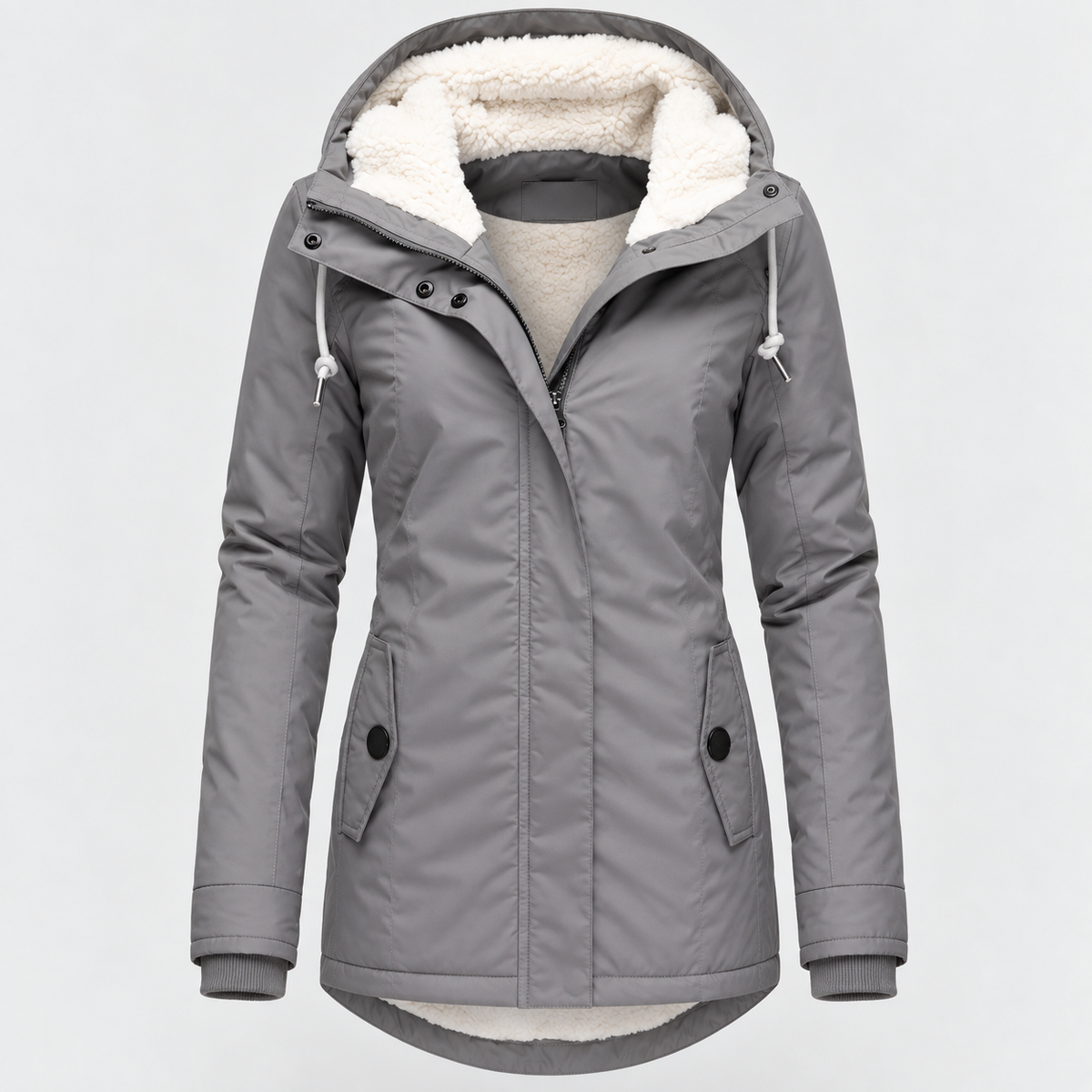 Parka Mujer Impermeable con Forro Borreguito