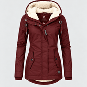 Parka Mujer Impermeable con Forro Borreguito
