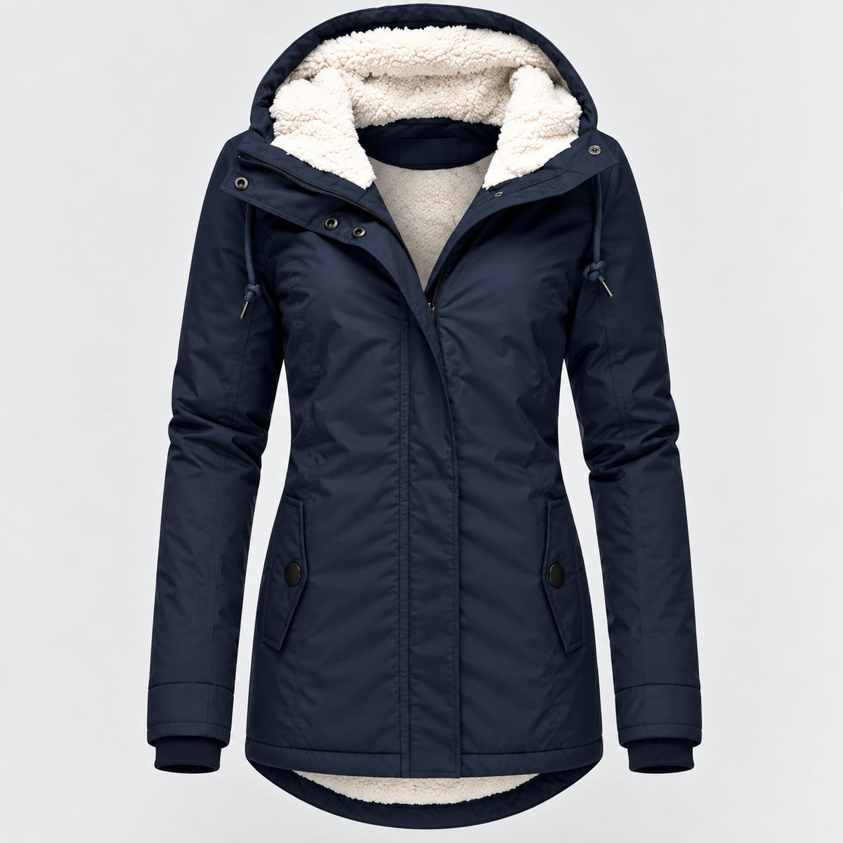 Parka Mujer Impermeable con Forro Borreguito