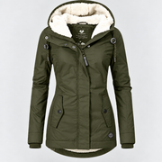 Parka Mujer Impermeable con Forro Borreguito
