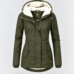 Parka Mujer Impermeable con Forro Borreguito
