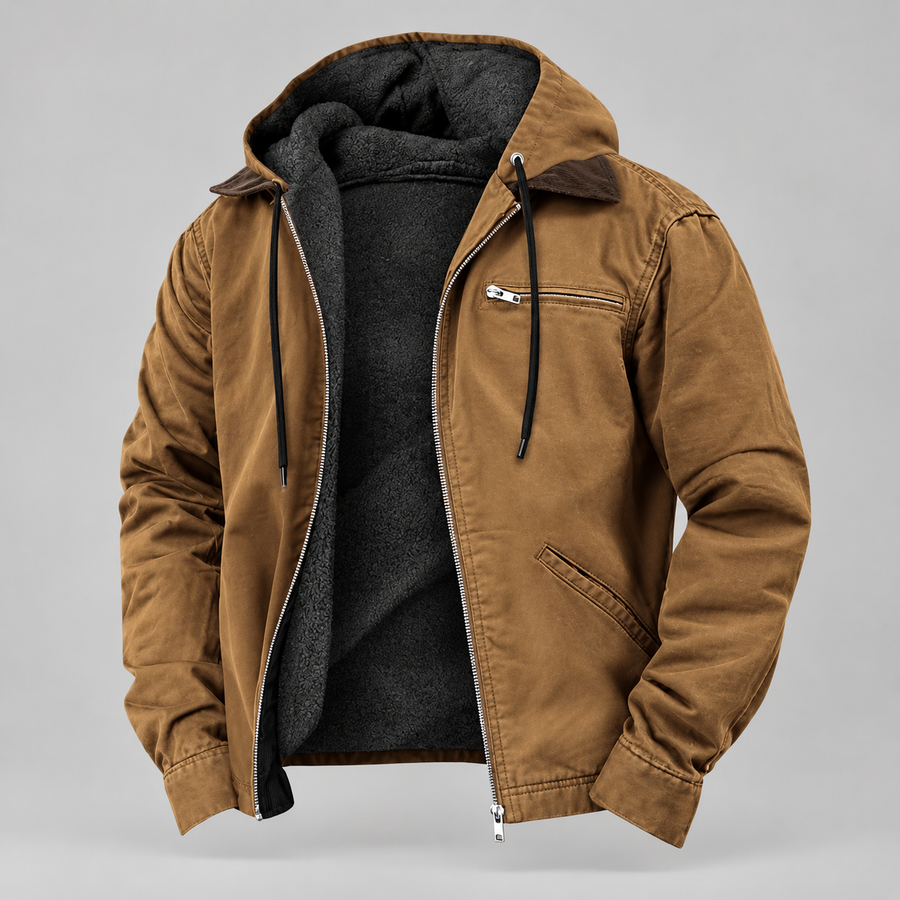 Chaqueta Invierno Hombre con Capucha Forrada