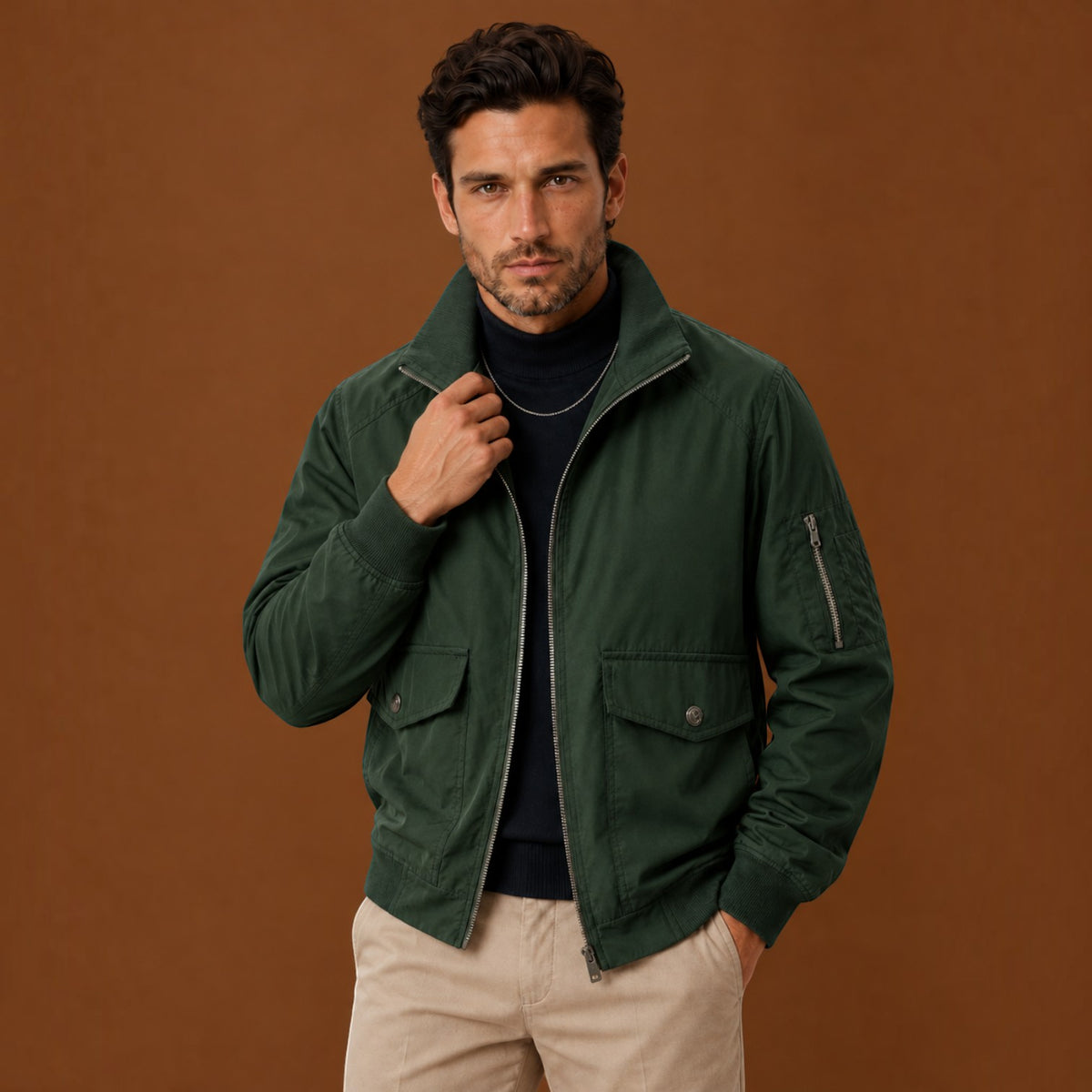 Chaqueta Bomber Hombre Ligera Casual