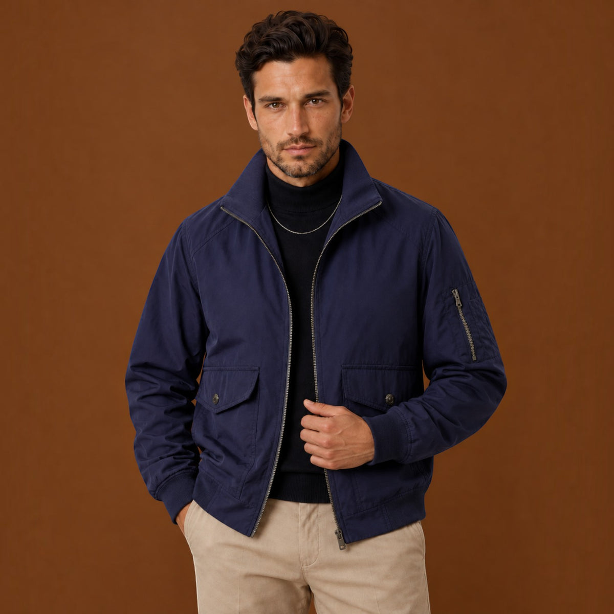 Chaqueta Bomber Hombre Ligera Casual