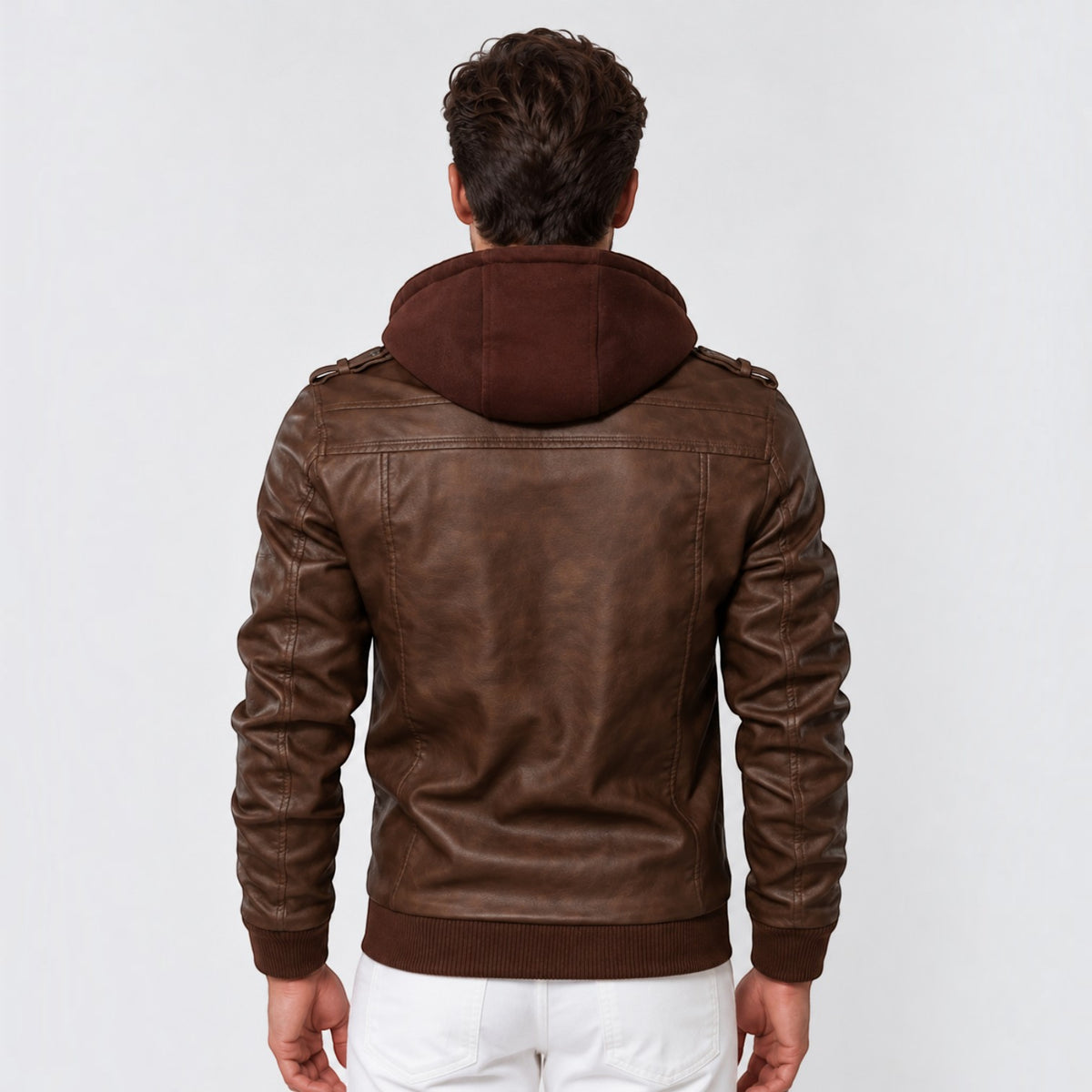 Chaqueta de Cuero Hombre Casual Premium