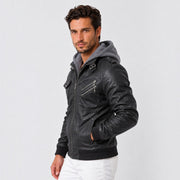 Chaqueta de Cuero Hombre Casual Premium