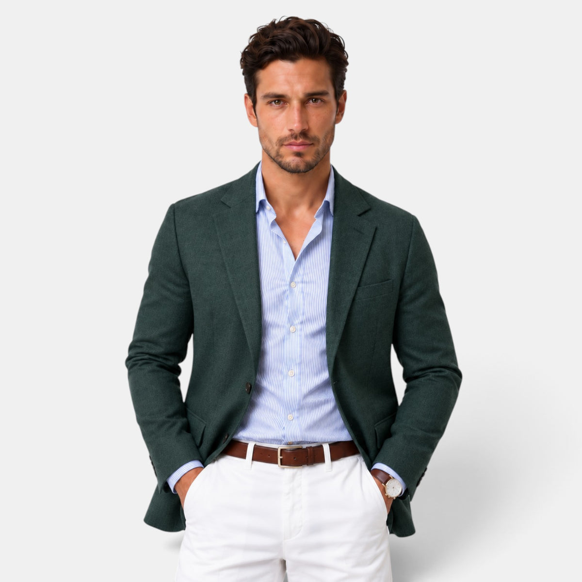 Blazer de Punto Hombre Elegante Casual