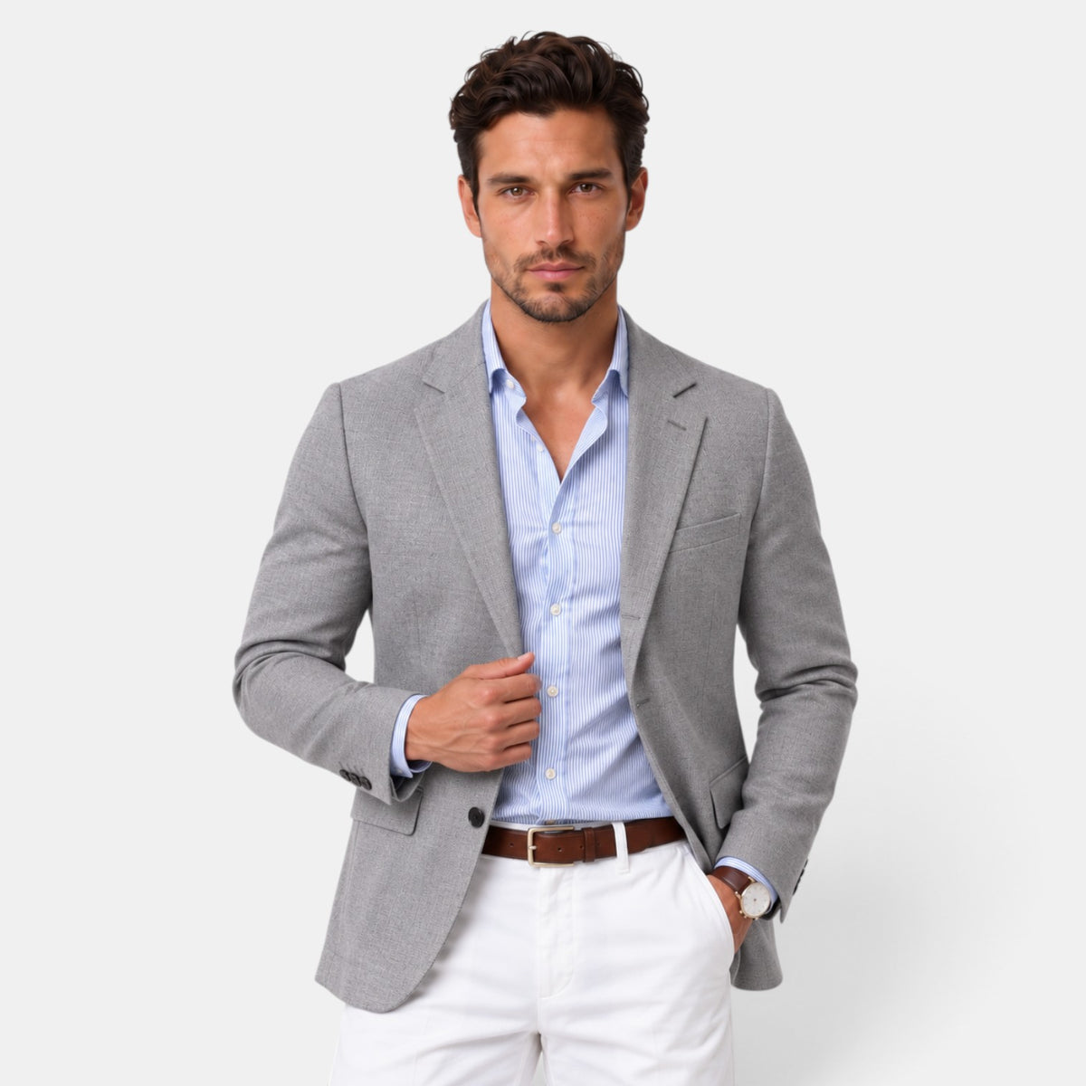 Blazer de Punto Hombre Elegante Casual
