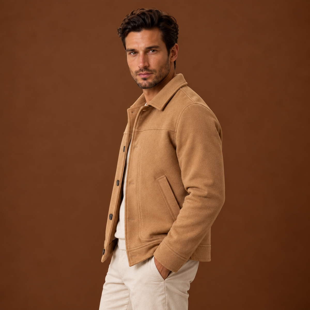 Chaqueta Casual Hombre con Botones