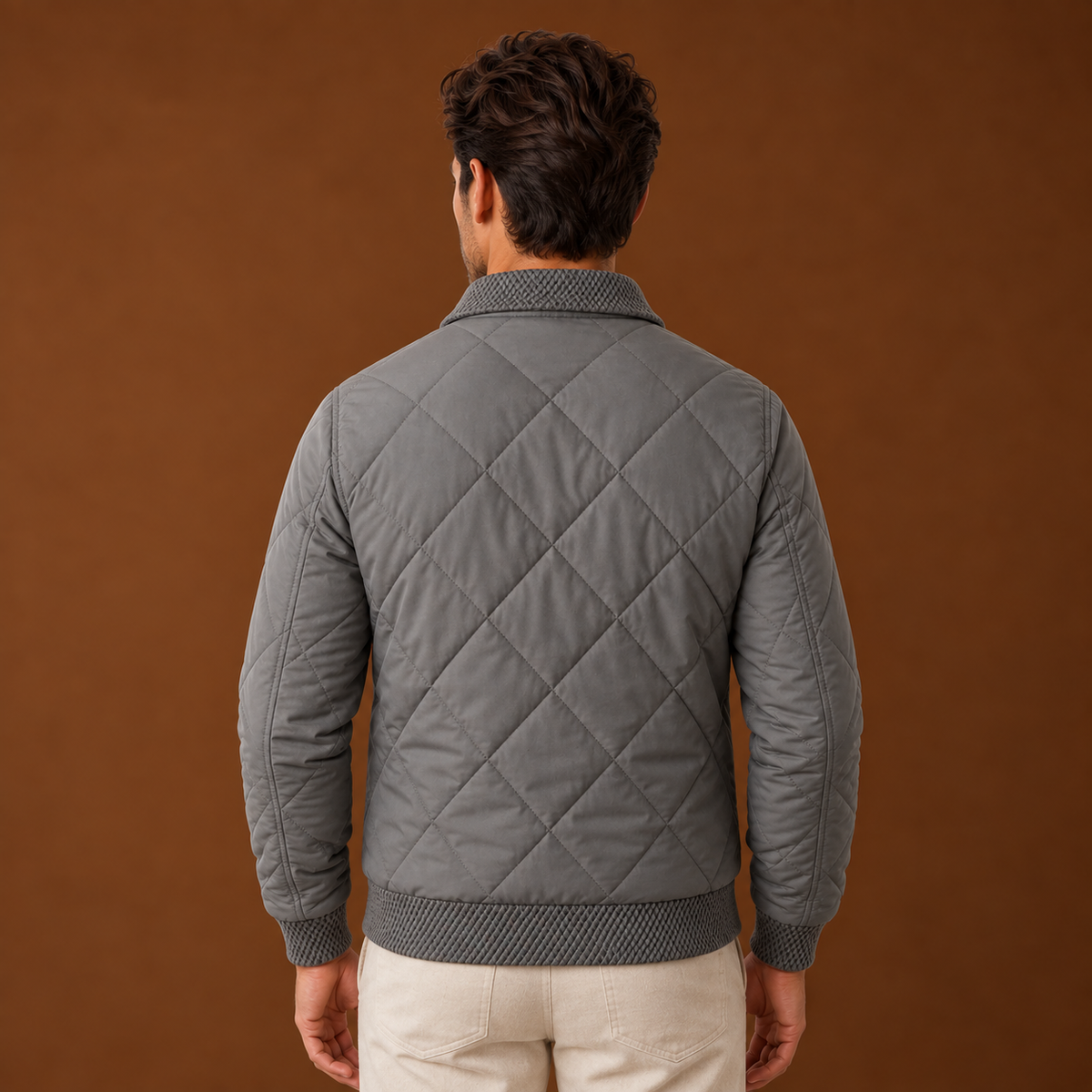 Chaqueta Bomber Hombre Casual con Cremallera