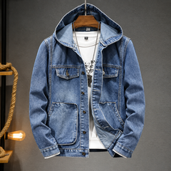 Sudadera Vaquera Hombre con Capucha