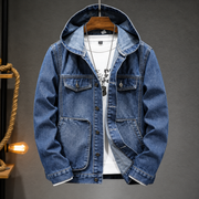 Sudadera Vaquera Hombre con Capucha