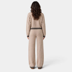 Conjunto Mujer de Punto con Ribete Contraste