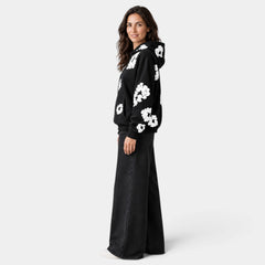 Women's Oversized Floral Print Hoodie