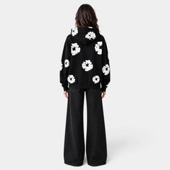 Women's Oversized Floral Print Hoodie