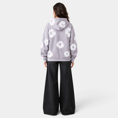 Women's Oversized Floral Print Hoodie