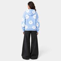 Women's Oversized Floral Print Hoodie