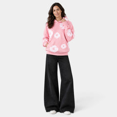 Women's Oversized Floral Print Hoodie