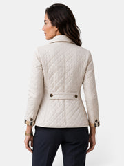 Chaqueta Acolchada de Mujer con Cuello Camisero y Botones