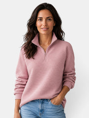 Suéter Mujer Cuello Alto Cremallera