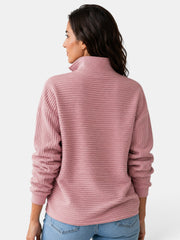 Suéter Mujer Cuello Alto Cremallera