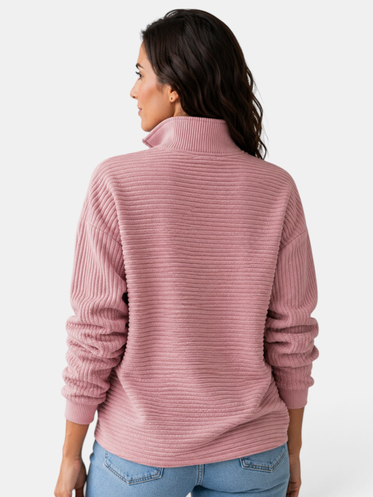 Suéter Mujer Cuello Alto Cremallera