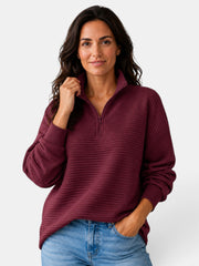 Suéter Mujer Cuello Alto Cremallera