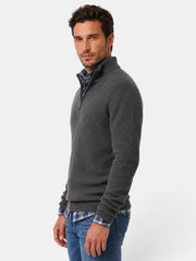 Suéter Hombre Punto Cremallera Cuello Alto