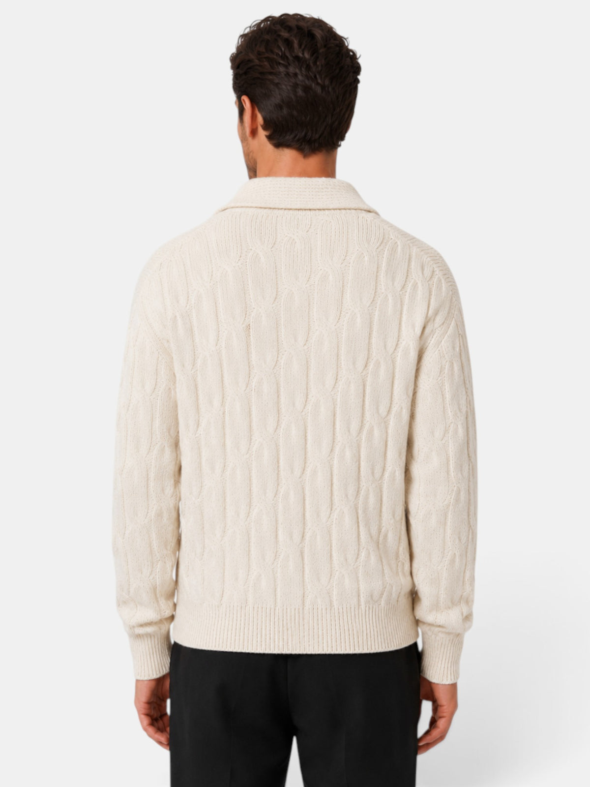 Men's Loose Lapel Neck Sweater
