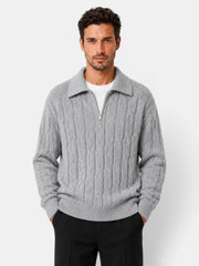 Men's Loose Lapel Neck Sweater